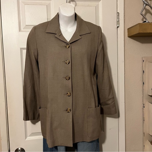 Vintage Gallant Wool Loose Button Blazer Jacket Sz 8 - Picture 2 of 5